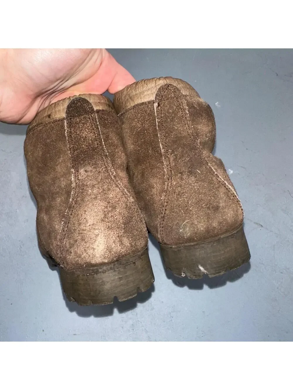 Dunham Waffle Stompers Brown Suede Leather Hiking Boots VTG Italy Size 7.5